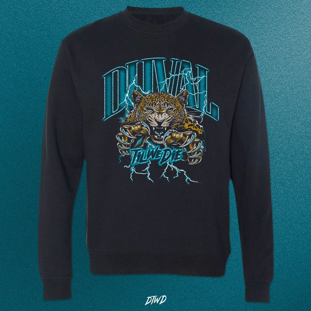 Image of Claws Out - DTWD black crew sweatshirt