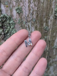 Image 2 of Plain English Letter Initial Mustard Seed Necklace