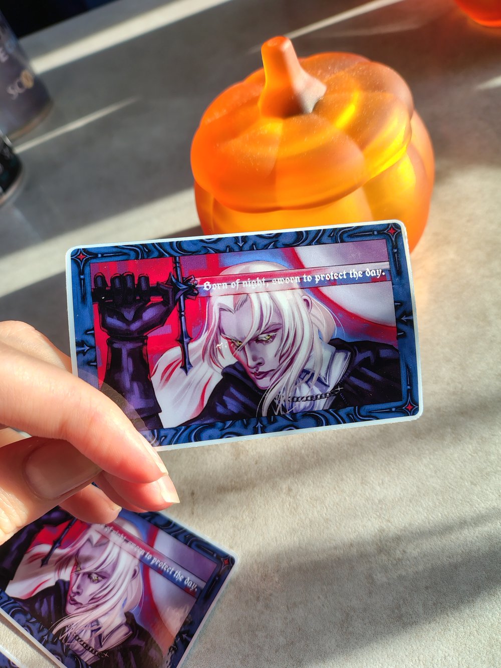 Image of Alucard with sword sticker