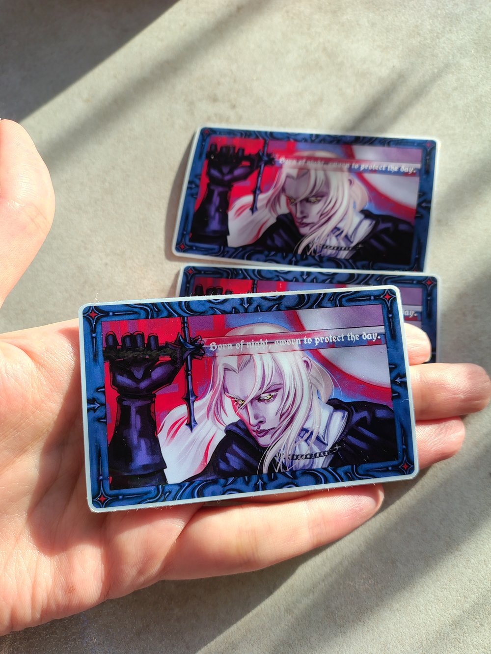 Image of Alucard with sword sticker