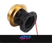 Image 2 of Aluminium Steering Wheel Hub Adapter with Bolts 70mm Fits Fanatec QR2 QR1 Mod Sim Racing Drifting