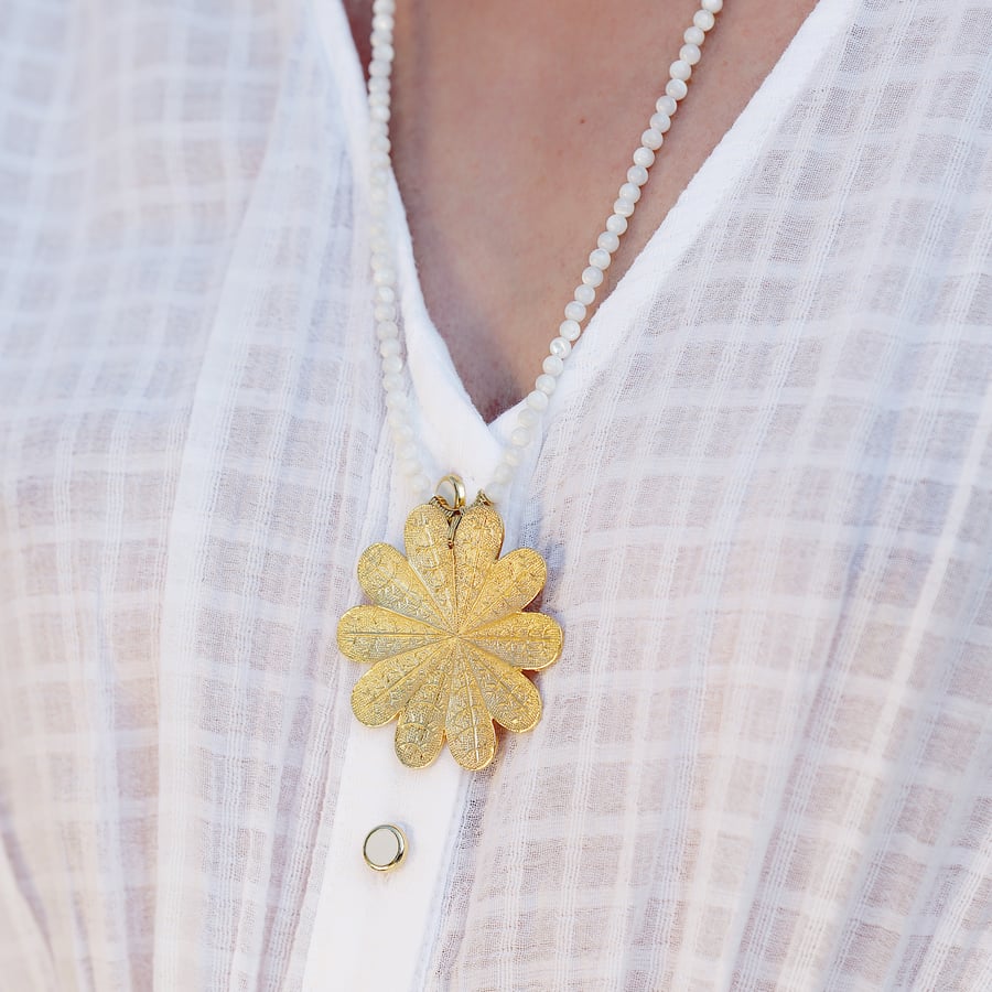 Image of Sautoir Clarisse perles