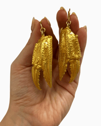 Velvet Swimmer Crab Claw earrings