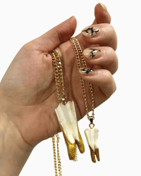 Sheep tooth necklace