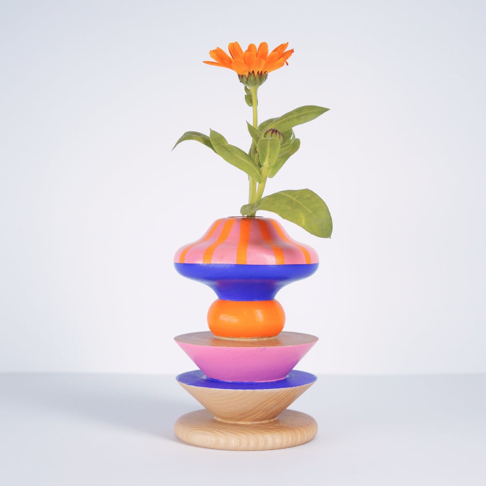 Image of Kerzenhalter-Vasen-Kombi "Distel" 