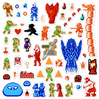 Image 1 of Zelda II: The Adventure of Link Sticker Set (55 Pieces)