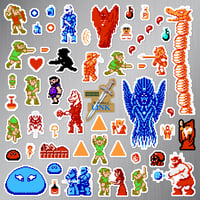 Image 1 of Zelda II: The Adventure of Link Magnet Set (55 Pieces)