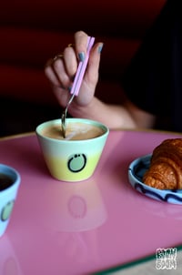 Image 2 of Tasse Light green pomme gradient smile