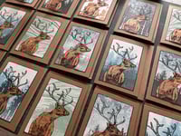 Image 2 of Mix pack of 5 Xmas linocut cards