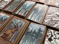 Image 1 of Mix pack of 5 Xmas linocut cards