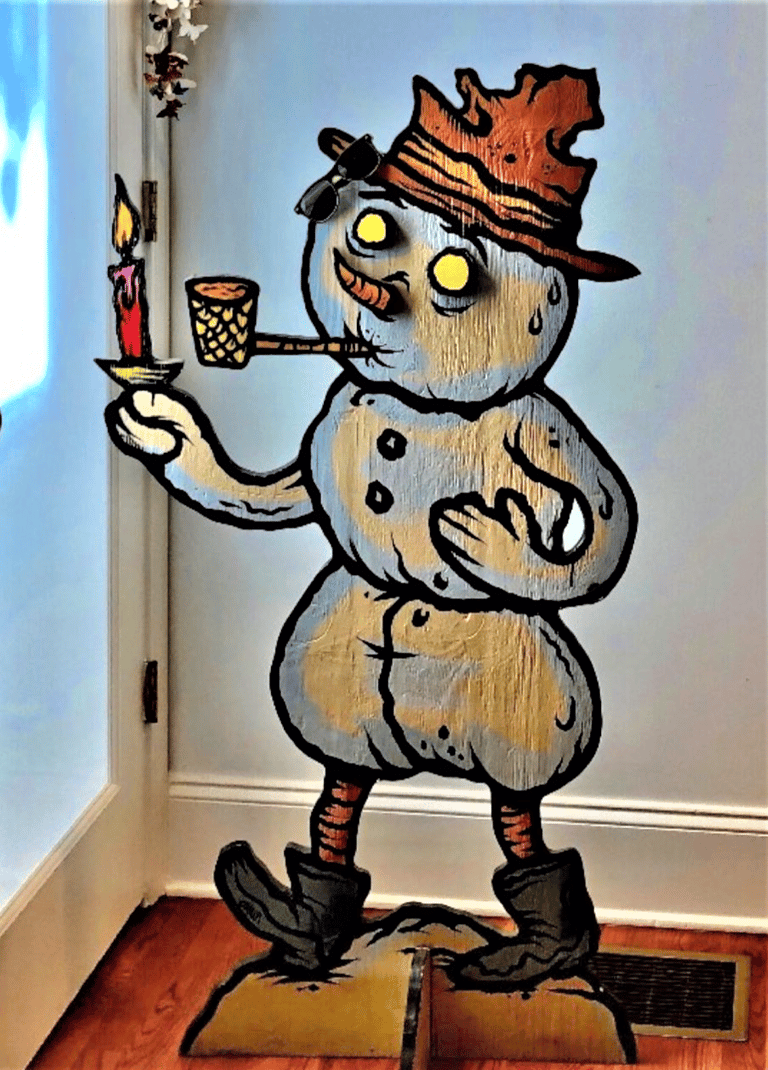 Vintage  Holiday Original painting custom Snowman figure (no two alike) Limited !