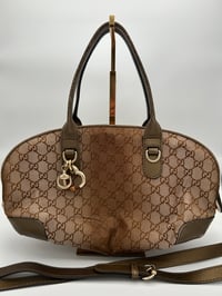 Image 1 of Gucci Heart Bit GG Canvas Top Handle Crossbody Bag
