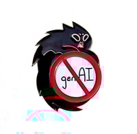 (PRE-ORDER) Anti-AI Hissing Kitty Enamel Pin