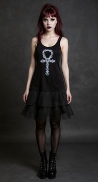 Image 1 of Ankh Of The Dead: Wolpertinger Skeleton Tank Dress