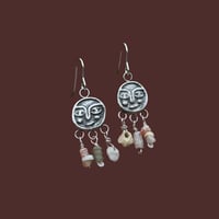 Image 2 of Made to order Moon face earrings