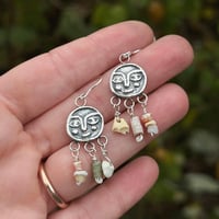 Image 4 of Made to order Moon face earrings