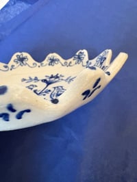 Image 3 of Hand made blue and white folk bird trinket bowl 