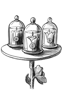 Image 3 of Rose Dome iridescent clear