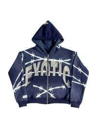 Blue Barbed Wire ZipUp