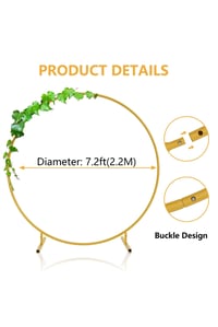 Image 3 of 2ft Round Backdrop Stand, Stable Balloon Arch Stand, Metal  Arch 