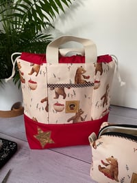 Image 2 of  Sac à Projets taille M, poche avant : la Cueillette des Oursons