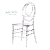 Image 1 of Clear Acrylic Chiavari Chairs, Modern Dining Chair  Oval High-Back 
