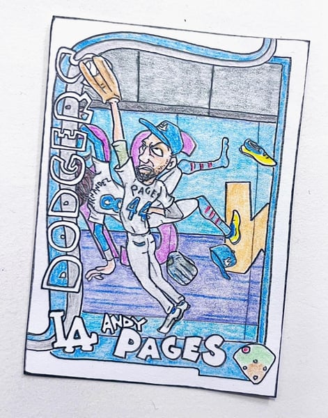Image of Original pencil artwork—Any Pages, World Series catch