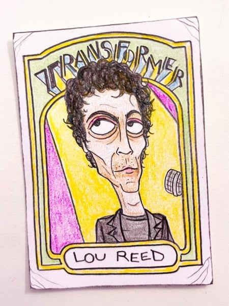 Image of Original pencil artwork—Lou Reed, 1972