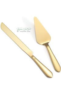 Image 1 of Cake Cutting Set for Wedding, Elegant Cake Knife and Server Set with Thickened Stainless