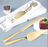 Image 3 of Cake Cutting Set for Wedding, Elegant Cake Knife and Server Set with Thickened Stainless