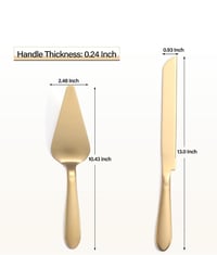 Image 4 of Cake Cutting Set for Wedding, Elegant Cake Knife and Server Set with Thickened Stainless