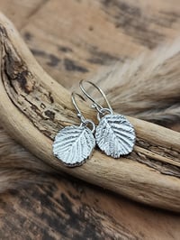 Image 2 of Black alder leaf earrings