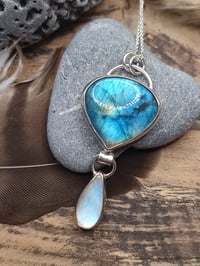 Image 1 of Labradorite & Rainbow Moonstone Duo