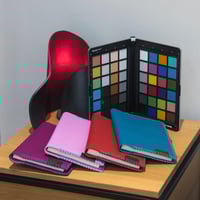 Image 10 of Funda de cuero rosa para cuaderno Pith