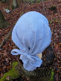 Image 2 of Linen Tichel in Grey & White Floral