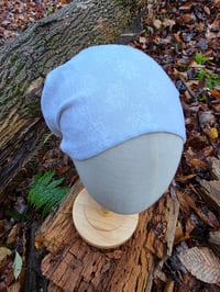 Image 4 of Linen Tichel in Grey & White Floral