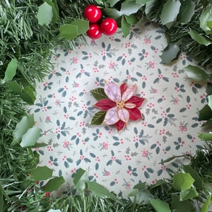 Image of Pepita's Poinsettia Brooch - Duo 
