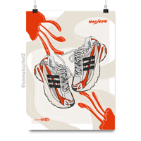 Image 1 of Sneaker Poster Adidas Adistar Jellyfish Olive Orange Pharrell Williams