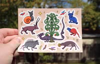 Image 1 of Funky Medieval Beasts sticker sheet
