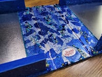 Image 2 of Blue Hand Decorated Handmade Magnetic Watercolor Shrine Your Choice Empty, or Full of paint