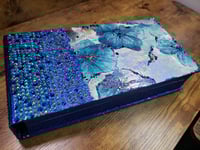 Image 12 of Blue Hand Decorated Handmade Magnetic Watercolor Shrine Your Choice Empty, or Full of paint