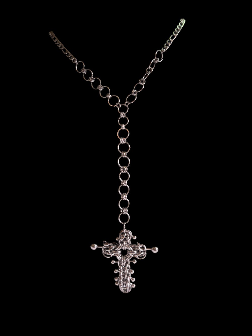 Image of Circus Cross Drop Necklace