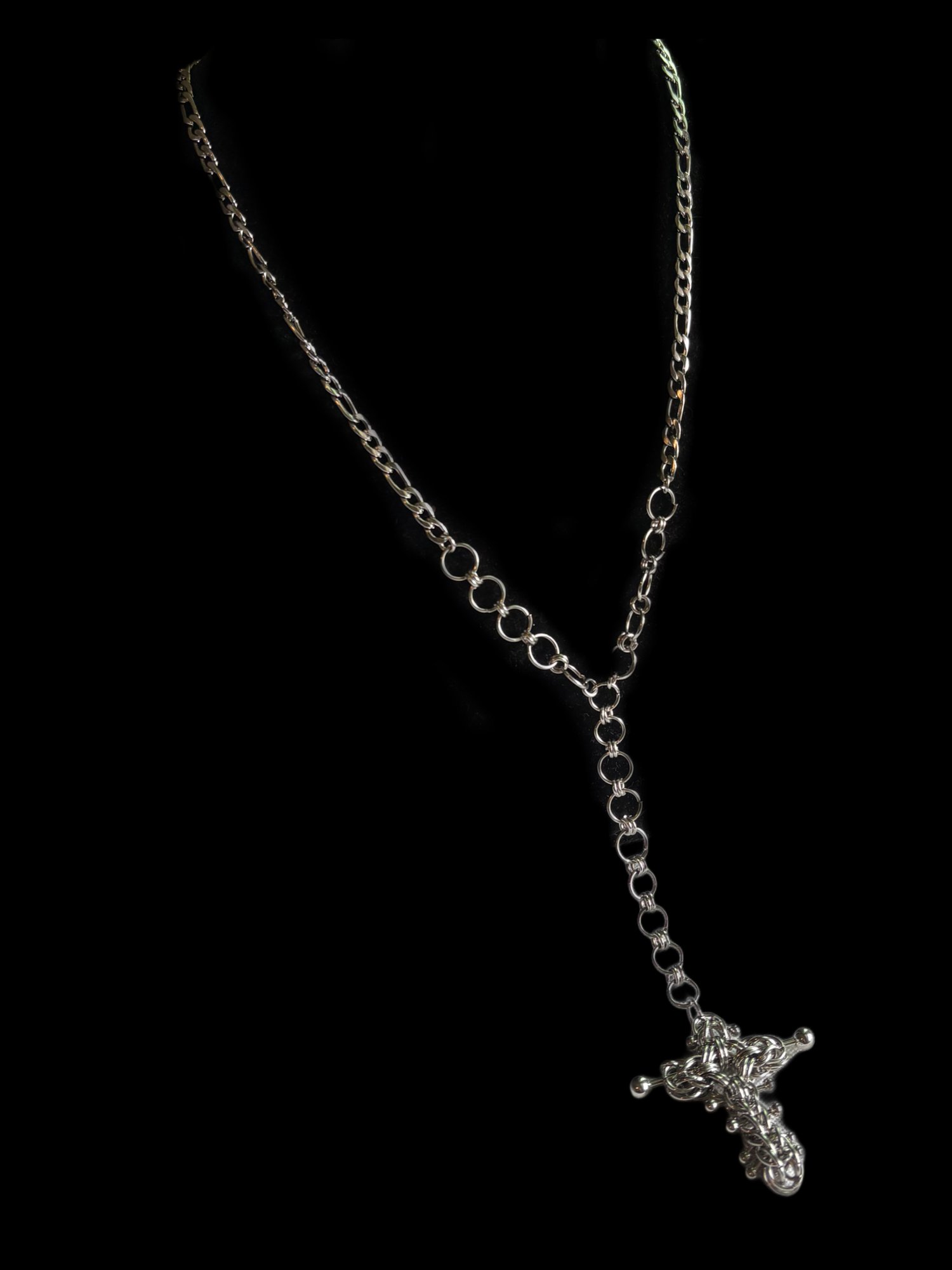 Image of Circus Cross Drop Necklace