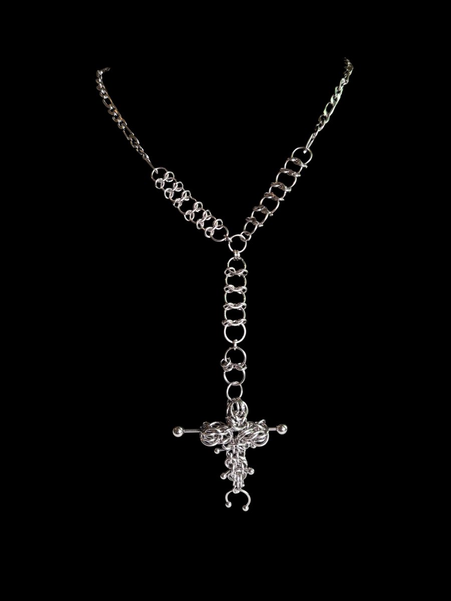 Image of Holy Terrain Cross Drop Necklace