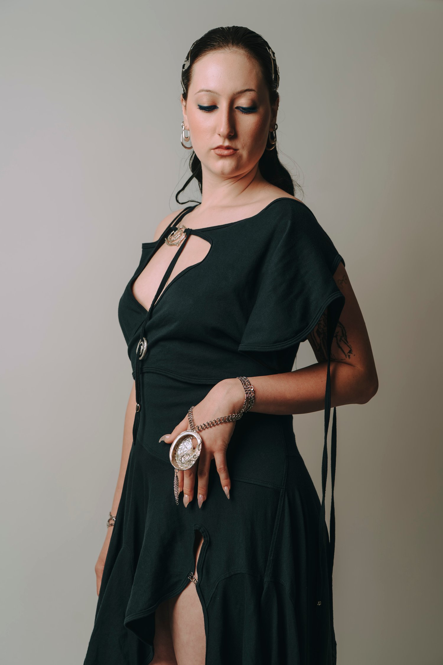 Image of Triple Swirl Drop Necklace