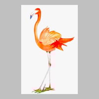 Image 1 of Pretty Pink Flamingo -Original bird art