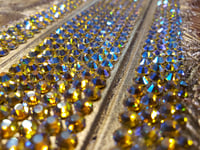 Image 5 of Golden Glorious Large Hand Painted & Rhinestoned Handmade Magnetic Makeup Shrine Makeup Not Included