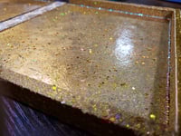 Image 3 of Golden Glorious Large Hand Painted & Rhinestoned Handmade Magnetic Makeup Shrine Makeup Not Included