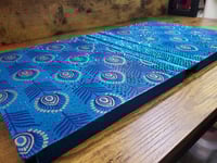 Image 4 of Gorgeous Blue Large Hand Painted & Rhinestoned Handmade Magnetic Makeup Shrine Makeup Not Included