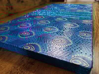 Image 5 of Gorgeous Blue Large Hand Painted & Rhinestoned Handmade Magnetic Makeup Shrine Makeup Not Included